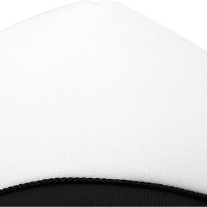 Urban Export Line Unisex 6-Panel Trucker <b>Hat</b> White Black Mesh Adjustable Fit Casual Spring Summer Adult Street Style <b>Cap</b> - Product Image 4