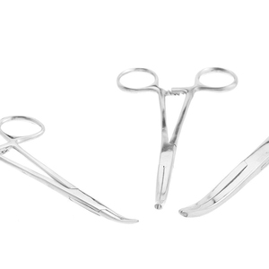 Pinzas Curvas de Precisión Kelly, Acero Inoxidable Plateado, Pinzas de Bloqueo Manual, Certificación CE Clase II para Uso Médico y Dental - Product Image 2