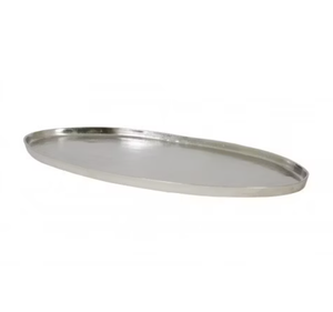 Customized Art Deco Design Decorative Oval Aluminium Serving Trays Metal Handicraft Custom Logo Home Christmas Use <b>High</b> Standard - Product Image 2