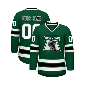 Maillot de hockey sur glace personnalisé, dernier style, violet, blanc et gris, sublimation, ensemble avec nom d'équipe OEM - Product Image 5