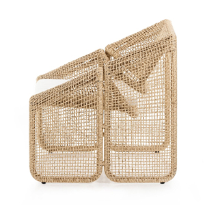 Conjunto de Sofás de Ratán Contemporáneo para Exteriores con Cojines Grises y Diseño Impermeable para Jardín, Estructura de Aluminio - Milán - Product Image 5