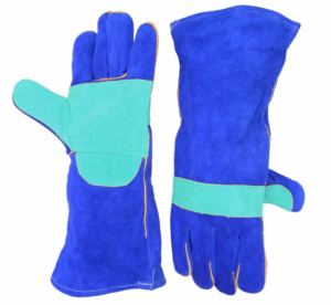 Guantes de Soldadura de Cuero Reforzado de Alta Resistencia, Protección Contra el Calor, Certificación CE, 11 oz de Grosor, Guantes de Seguridad - Product Image 5