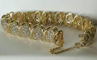 Pulsera de Tenis Vintage con Moissanita, Plata de Ley 925, Chapada en Oro, Forma de Corazón, Joyería de Lujo para Hombre, Aniversario