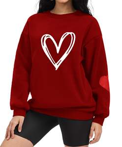 Sudadera Personalizada con Cuello Redondo, Sudadera de Alta Calidad con Logotipo Bordado e Impreso, Sudadera Extra Grande de Algodón para Mujer - Product Image 5