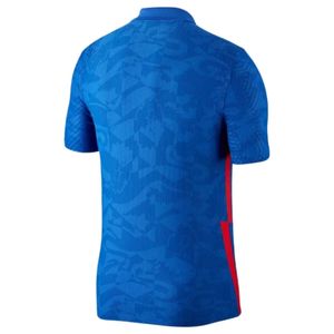 Men Royal Blue Sublimated Polo Soccer Jersey Short Sleeve Polyester Football Shirt <b>Athletic</b> Team Training Match Sports Wear - Product Image 2