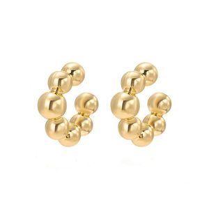1 paio di orecchini a clip leggeri a forma di C, colore oro e argento, lisci e circolari, per donna, orecchini a cerchio alla moda senza piercing - Product Image 5
