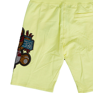 กางเกงขาสั้นจ็อกเกอร์ทรงโอเวอร์ไซส์สไตล์วินเทจผ้าแคนวาสลำลองเอวยางยืดสำหรับผู้ชาย - Product Image 4