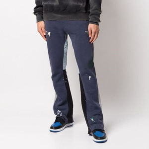 Custom Logo Men's Stacked Flare Sweatpants <b>Elastic</b> Waist Casual Jogger Track Pants High Quality Sports <b>Trousers</b> - Product Image 5