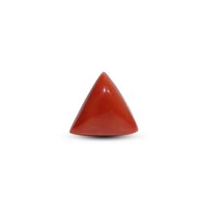 Natural Red Coral Gemstone 8.75 Carat Certified Wholesale Triangle Shape - Product Image 1