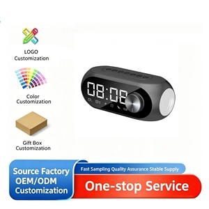 Factory Custom Digital Alarm <b>Clock</b> BT Speaker FM Radio LED <b>Mirror</b> RGB Light Dual Alarm for Study Work Outdoor Home - Product Image 5