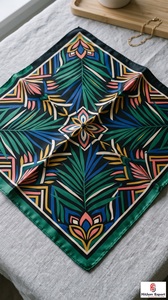 Premium Custom Logo Printed Satin <b>Scarf</b> OEM ODM Private Label Fashion Manufacturer Nigeria Ghana Kenya Congo Senegal Tanzania - Product Image 5