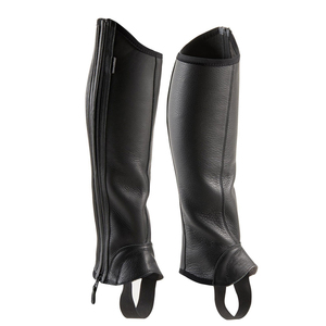 Custom Logo High Quality <b>Half</b> Horse Riding <b>Chaps</b> for Men and Women Leather Equipment Genuine Leather <b>Chaps</b> for Sale - Product Image 3