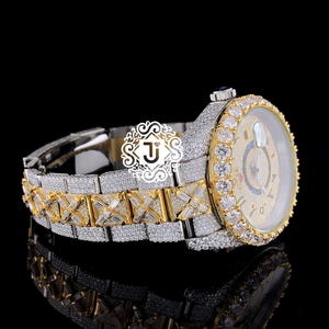 Reloj de Lujo Más Vendido con Esfera de Diamante Moissanite, Movimiento Mecánico ETA, Caja de Acero Inoxidable de 41 mm, Resistente al Agua 3 BAR, para Uso Diario - Product Image 3