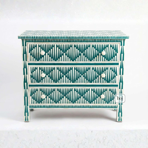 Modern Eco-Friendly Gold Powder Coating Finish Bone Inlay Rectangle Coffee Table Bedroom Living Furniture Storage Drawers - Product Image 4