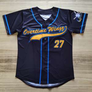 Camiseta de Béisbol Sublimada Personalizada, Bordado Personalizado, Diseño Totalmente Personalizado, Transpirable, Talla Grande, Ropa Deportiva Unisex para Equipos - Product Image 3