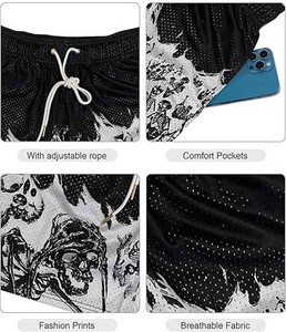 Shorts de bain pour hommes grandes tailles Modern Movements, imprimé lettres, séchage rapide, éco-responsables, extensibles dans les 4 sens, en Spandex/Polyester - Product Image 3