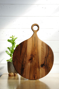 Ensemble de planches à découper en bois d'acacia pour fromage et viande avec poignée, ustensiles de cuisine durables et écologiques pour la découpe - Product Image 2