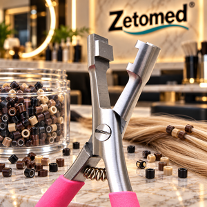Pinces à extensions de cheveux en capsules de 2 mm, 4 mm, 6 mm, en acier inoxydable, outils de pose de kératine avec poignées colorées - Product Image 5