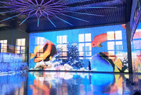Écran LED transparent couleur haute définition pour publicité extérieure dans les centres commerciaux et les halls d'exposition, avec CMS basé sur le cloud, garantie 3 ans