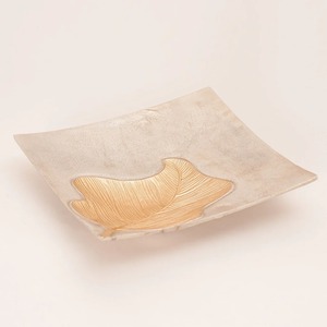 Tazón de Aluminio Hecho a Mano con Diseño de Hoja de Oro, Estilo Wabi Sabi, Vajilla para Regalo - Product Image 1