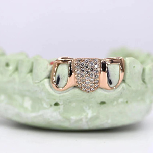 Grillz de Lujo Chapados en Oro con Moissanita Brillante, Joyería Hip Hop Ultra Premium de Plata Esterlina 925, Color D, Claridad VVS. - Product Image 5