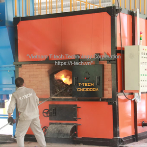Incinérateur de déchets solides municipaux pour déchets non triés T-Tech Vietnam Modèle CNC-500A 1 an de garantie cendres brutes envers le bas - Product Image 3