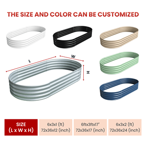 Wholesale Galvanized <b>Raised</b> Garden Bed Outdoor Metal Garden Beds for Vegetables <b>Raised</b> Bed GB016 - Product Image 2