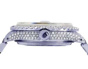 BOJ R.O.L.E.X.024 Montre Homme de Luxe à Quartz Analogique en Acier, Chiffres Romains, Moissanite Intégrale, 41MM, Résistance à l'Eau 3BAR, Style Hip Hop - Product Image 6