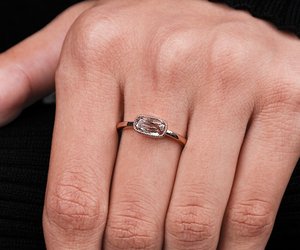 Fancy Color Lab Diamond Engagement <b>Ring</b> 14K Solid Gold Bezel Setting Lab Grown Brown Cushion Diamond Unique Hand Engraved <b>Ring</b> - Product Image 3