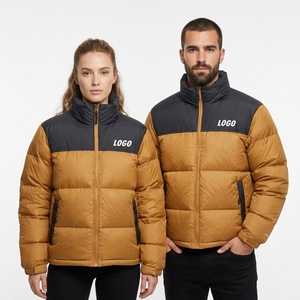 OEM Winter Streetwear High Quality Designer Puffer <b>Jacket</b> Solid Windproof Warm Hooded Thick Cotton Filled Men - Product Image 2