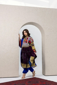 Robe longue afghane traditionnelle, broderies miroir, motifs ethniques, travail artisanal, motif tribal, robe formelle afghane Kuchi - Product Image 3