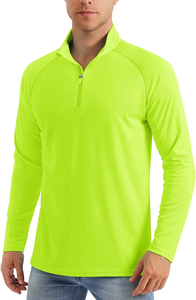 Pull à col zippé pour homme en gros - T-shirt actif à manches longues avec protection UPF 50+ pour la pêche, le golf et la course à pied - Product Image 3