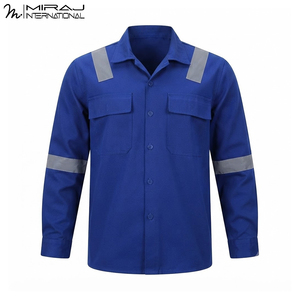 Overoles de Trabajo Personalizables de Mezcla de Algodón, Dos Piezas, Reflectantes, de Alta Visibilidad, Ropa de Trabajo al por Mayor, Chaquetas de Trabajo - Product Image 5