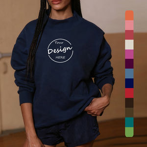 <b>Top</b> Quality <b>Women's</b> Oversized Mockneck Solid 100% Cotton Best Quality Lightweight Fabric Streetwear Full Sleeves Drop Neck OEM - Product Image 1