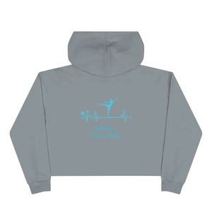 Sudadera corta con capucha y diseño de latido de corazón de bailarina de ballet - Product Image 3