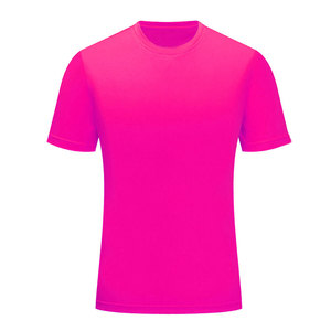 เสื้อยืดคอกลมแขนสั้นผู้ชาย สีพื้น ทรงปกติ ผ้าถักลำลอง สีน้ำเงินย้อมธรรมดา - Product Image 4