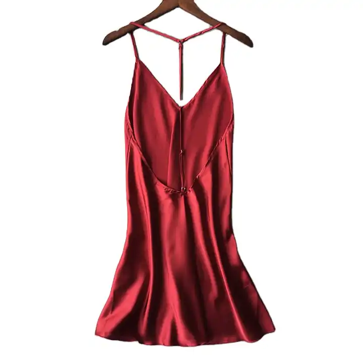 Summer New Women's Sleepwear Sexy V Nack Spaghetti Strap Nightgown