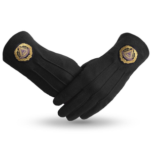 Custom Made Embroidered Masonic Gloves Wholesale Factory Price Masonic Gloves With Shipment And Delivery OEM Service - Product Image 1