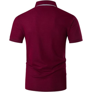 Camiseta de Golf Personalizada de Alta Calidad con Cuello de Solapa en Poliéster y Spandex, Camiseta de Golf Sublimada para Hombre al por Mayor - Product Image 2