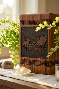Wooden Pet Urn Memorial <b>Keepsake</b> <b>Box</b> Carved Animal Pattern Cremation Urn Desktop Tribute Gift - Product Image 2