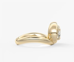 Bague de Mariage de Luxe en Moissanite Taille Coussin, Argent Sterling 925 Plaqué Or Jaune, Sertissage à Griffes, Solitaire d'Inspiration Vintage - Product Image 3
