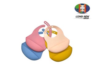 ผ้ากันเปื้อนเด็กอ่อนแบบนุ่มเกรดอาหาร LONGNEW พร้อมช่องเก็บเศษอาหาร - Product Image 3