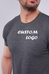 Camiseta de Manga Corta para Hombre, Corte Ajustado, con Logotipo Personalizado, Cuello Redondo, Algodón Jersey, Diseño Transpirable con Estampado Frontal, Estilo Casual - Product Image 4