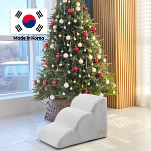 [AllmioPet] 3 Step Cloud Fabric Pet Stairs Gray AMP 3 GR Dog Cat Steps for <b>Sofa</b> Bed Indoor Household Use - Product Image 1