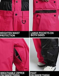 Pantalones de Snowboard y Esquí OEM Personalizados, Talla Grande, Impermeables, Resistentes al Viento, Transpirables, Holgados, Unisex, de Pierna Ancha para Hombre - Product Image 5