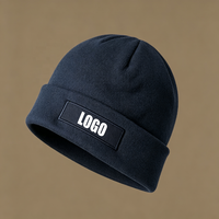 Bonnet tricoté élastique très populaire, haute qualité, pour femmes et hommes, hiver, décontracté, chaud, avec revers et logo brodé