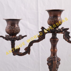 Candelabro de Metal Vintage de 5 Brazos, Portavelas de Estilo Europeo para Decoración de Bodas, Navidad y Hogar - Product Image 2