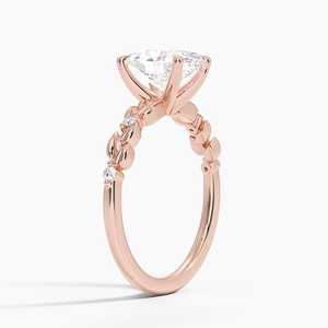 Briar <b>Split</b> Shank Moissanite Freshwater Pearl Engagement <b>Ring</b> Three Stone Design 14K Gold Plated 925 Silver GRA Certified Prong - Product Image 4