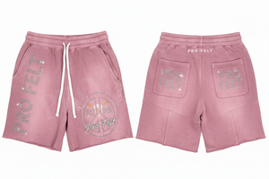 กางเกงวอร์มขาสั้นแบรนด์เนมประดับเพชรคุณภาพพรีเมียม OEM ODM ผ้าฝ้าย 100% ระบายอากาศได้ดี เป็นมิตรกับสิ่งแวดล้อม แห้งเร็ว สไตล์วินเทจ - Product Image 3
