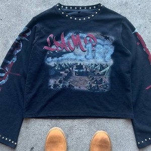 T-shirt gaufré surdimensionné noir personnalisé 100 % coton pour homme avec manches évasées et coupe carrée - Product Image 4